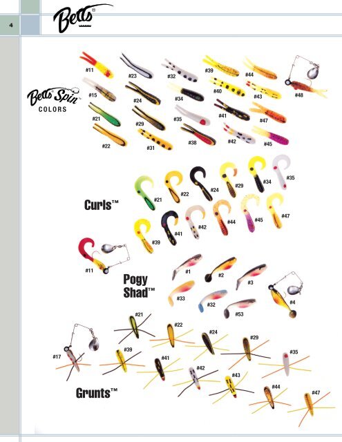 1 1//4 /" CRAPPIE CURL TAIL GRUBS 50 BODIES in YELLOW !