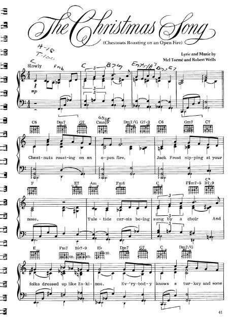 The Christmas Song - Free Piano Sheet Music by WrittenMelodies ...
