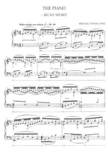 secret piano sheet music pdf