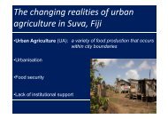 The changing realities of urban agriculture in Suva Fiji