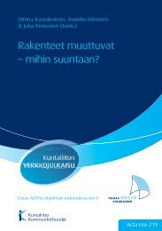 Rakenteet muuttuvat – mihin suuntaan?