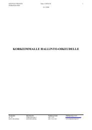 KORKEIMMALLE HALLINTO-OIKEUDELLE