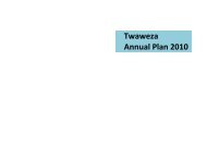 Twaweza Annual Plan 2010