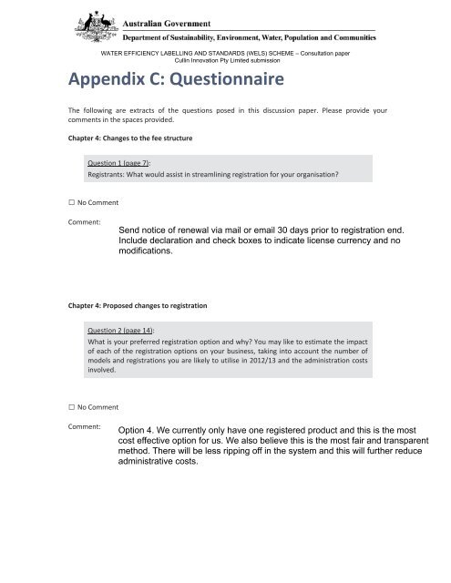 Appendix C Questionnaire