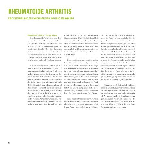 Leben mit rheumatoider Arthritis - Deutsche Gesellschaft für ...