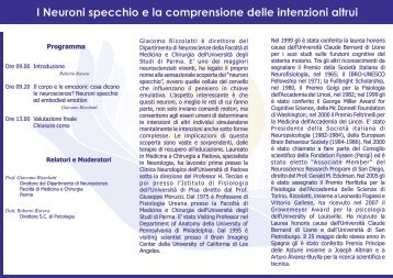 I Neuroni specchio e la comprensione delle intenzioni altrui