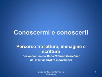 Conoscermi e conoscerti