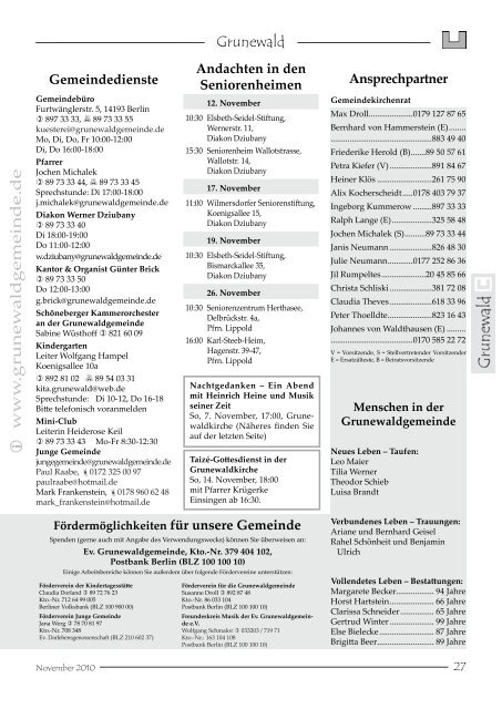 Das vergessene Gebot - Ev. Grunewald-Gemeinde