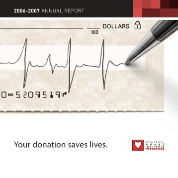 Your donation saves lives. - Montreal Heart Institute Foundation