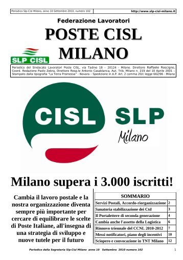 POSTE CISL MILANO