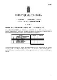 CITTA’ DI VENTIMIGLIA