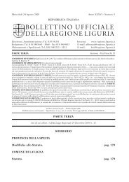 DELLA REGIONE LIGURIA