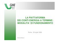 LA PIATTAFORMA DEI CONTI ENERGIA A TERMINE MODALITA’ DI FUNZIONAMENTO