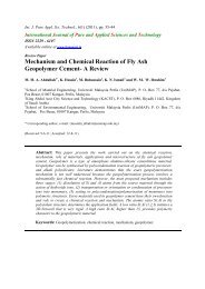 Mechanism and Chemical Reaction of Fly Ash Geopolymer Cement- A Review