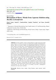 Biosorption of Heavy Metals from Aqueous Solution using Bacillus Licheniformis