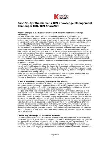 siemens knowledge management siemens knowledge management