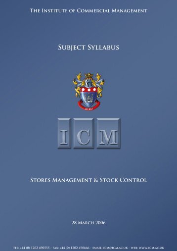 Stores Management & Stock Control.pub - ICM