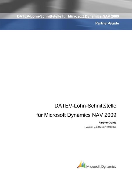 DATEV-Lohn-Schnittstelle für Microsoft Dynamics NAV 2009
