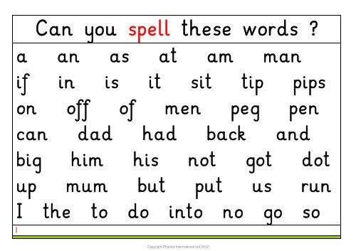 Can You Spell These Words Can You Spell These Words