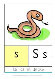 /s/ as in snake