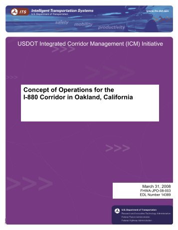 Concept of Operations for the I-880 Corridor - National ...