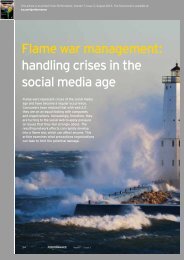 Flame war management handling crises in the social media age