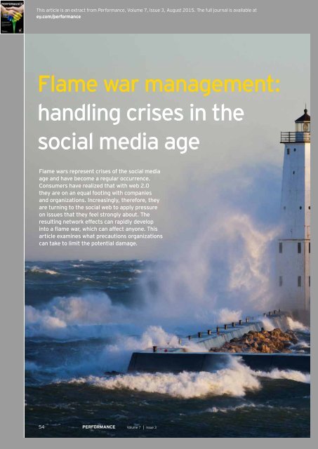 Flame war management handling crises in the social media age