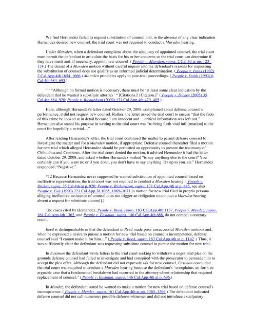 The PEOPLE Plaintiff and Respondent v Armando HERNANDEZ Defendant and Appellant