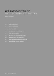 APT INVESTMENT TRUST AND ITS CONTROLLED ENTITIES