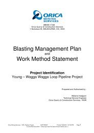 Blasting Management Plan Work Method Statement