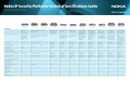 Nokia IP Security Platforms Technical Specifications Guide