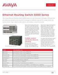 Ethernet Routing Switch 5000 Series