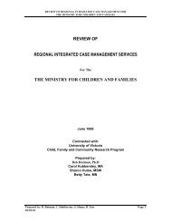 ICM report - Ministry of Children and Family Development ...