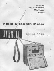 Jerrold Model 704B Calibrated Field Strength Meter (1964