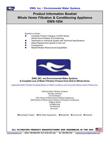 EWS-1054 - Environmental Water Systems