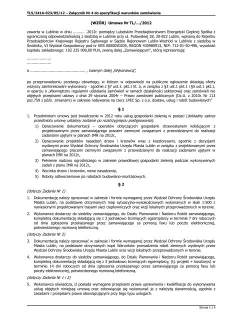 Wzór umowy (.pdf) - LPEC