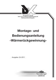 Montage- und Bedienungsanleitung -Wärmerückgewinnung-