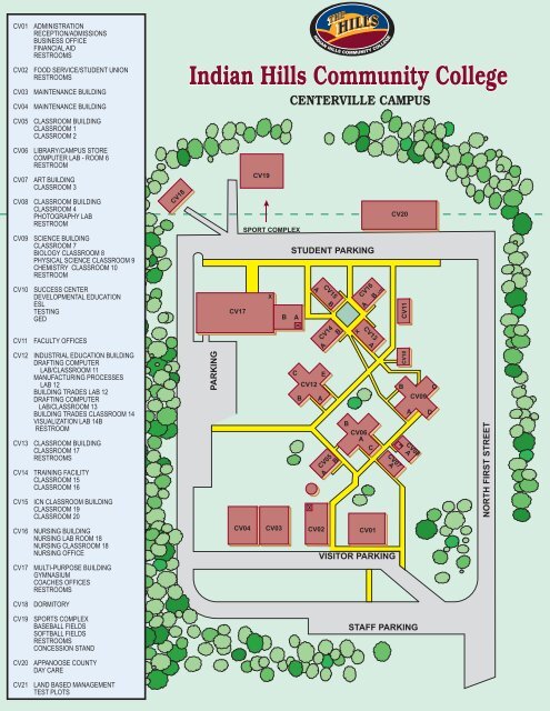 inver hills community college campus map Centerville Campus Map Indian Hills Community College inver hills community college campus map