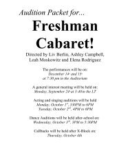 Freshman Cabaret!