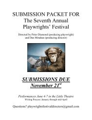 SUBMISSION PACKET FOR The Seventh Annual Playwrights’ Festival