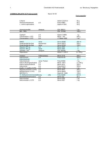 Chemikalien-AG PROT