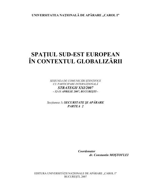 SpaÅ£iul Sud Est European In Contextul GlobalizÄƒrii