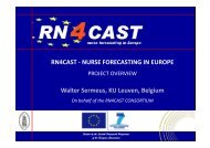 RN4CAST - NURSE FORECASTING IN EUROPE Walter Sermeus ...