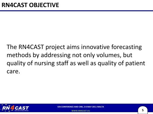 to view the RN4CAST symposium presentation