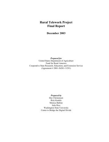 Project Report Outline - Washington State University