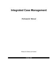 Integrated Case Management - Ministry of Children and Family ...