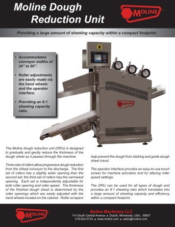 Moline Dough Reduction Unit