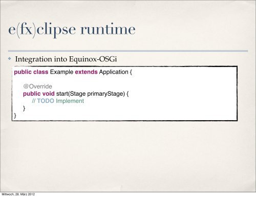 e(fx)clipse - JavaFX Tooling and Runtime