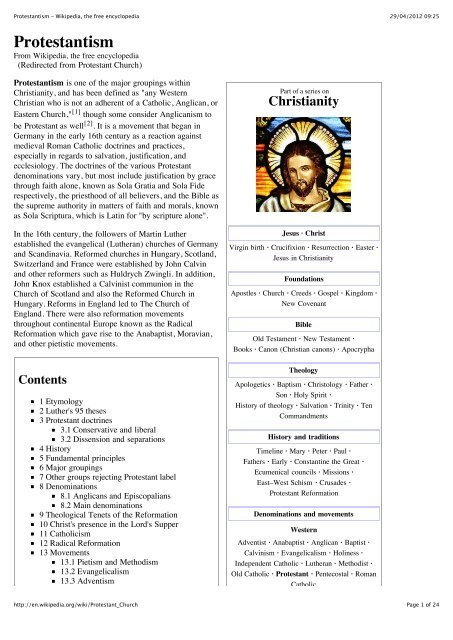 Protestantism - Wikipedia, the free encyclopedia