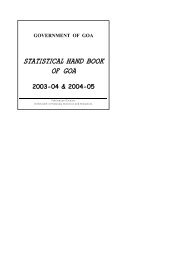 STATISTICAL HAND BOOK OF GOA